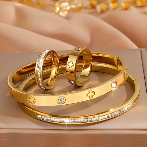 أساور وخواتم Van Cleef & Arpels بتصميم فاخر مرصع بالزركون